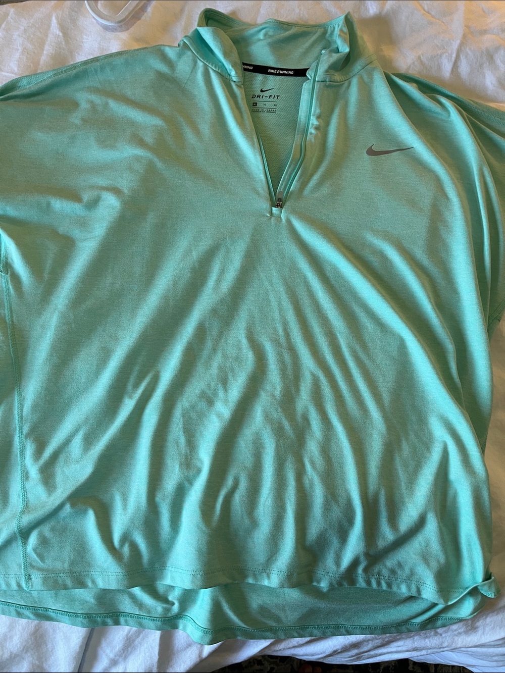 🤑Nike Mint Green Half-Zip Dri-FIT Pullover
